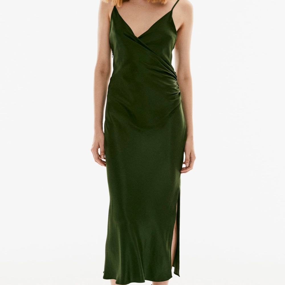 Zara Emerald Green Midi dress NWOT